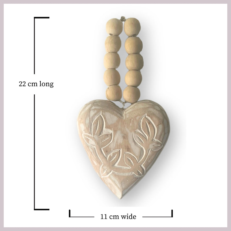 BLOOM : Hand Carved Heart Decor