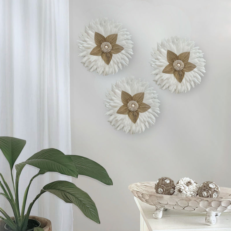 WILLOW : Feather and Shell Wall Decor, Juju
