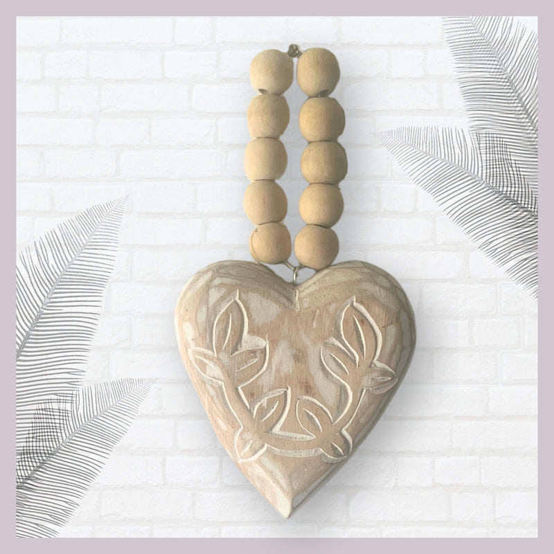 BLOOM : Hand Carved Heart Decor