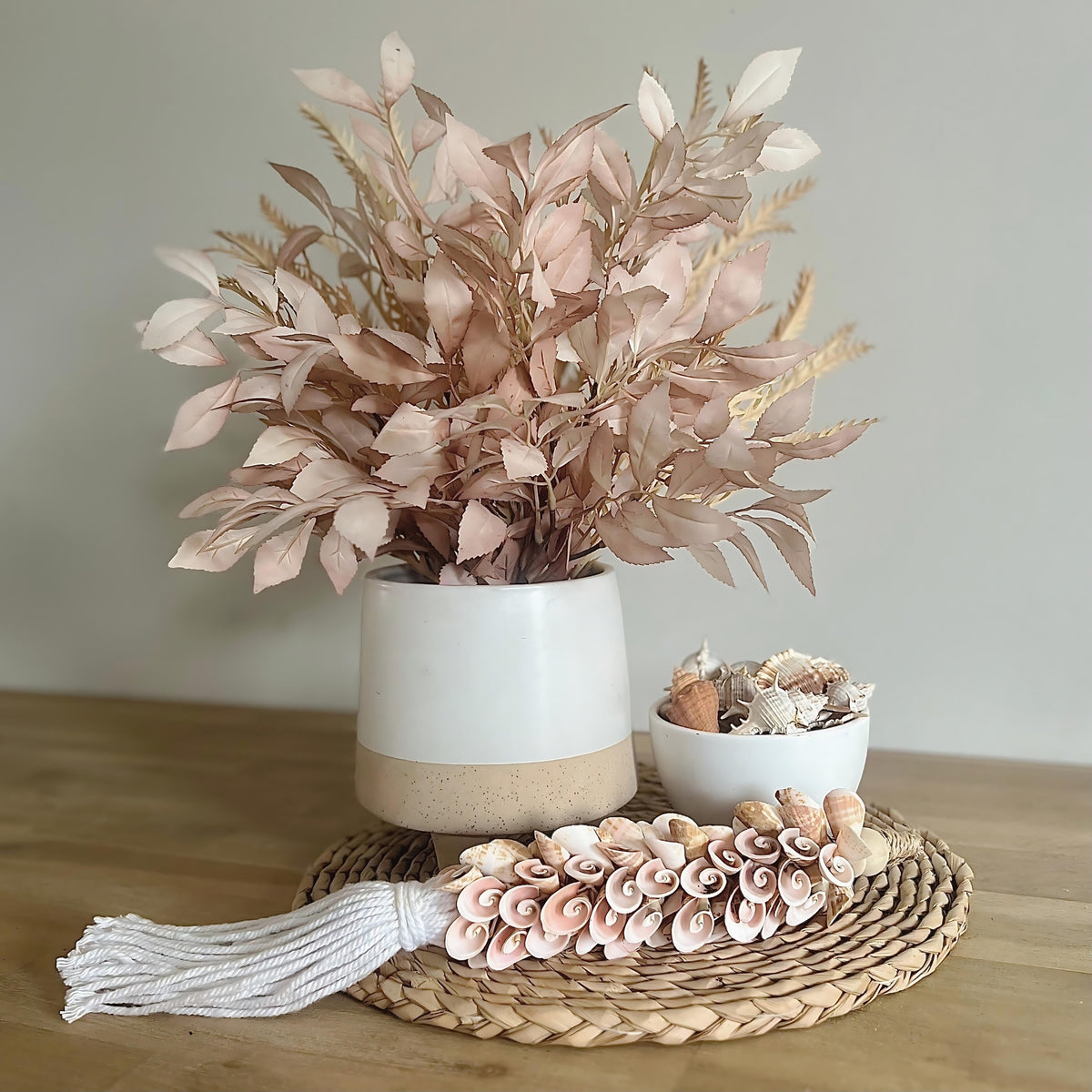 Coral Kiss Wall Decor, Coastal Decor, Tassel, Homewares, Wall Art, Insitu 