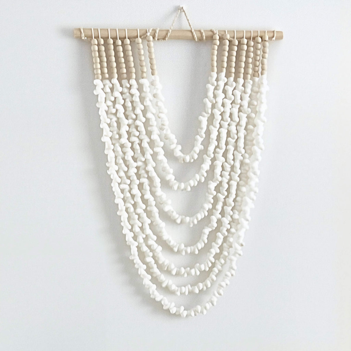RUBY ROSE : Coastal Shell and Wood Bead Wall Hanging | Homewares